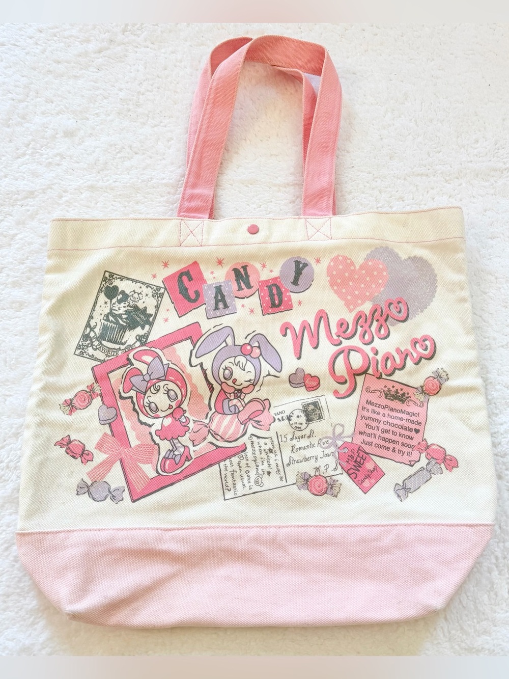 Mezzo Piano Berrie Y2K Tote Bag Purse Pink Japan Rolita Jirai Kawaii Heisei